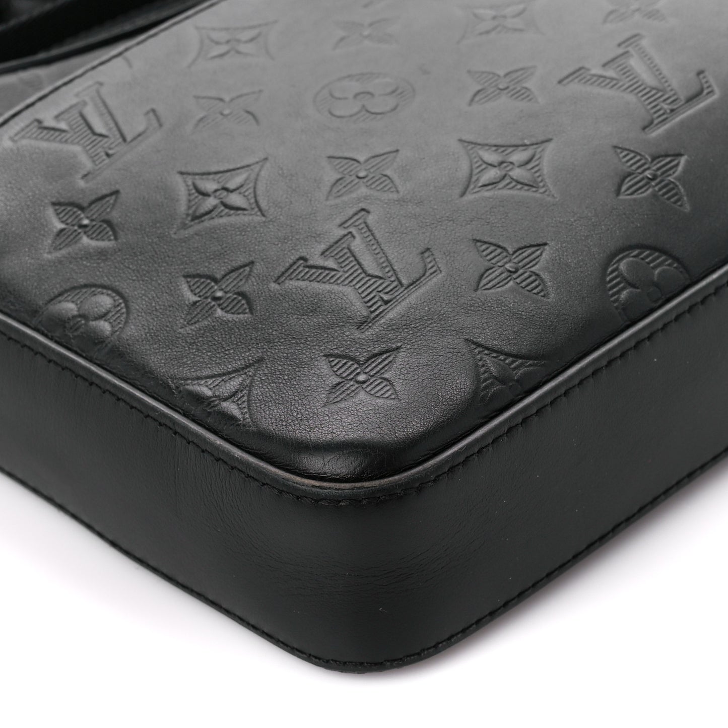 Calfskin Monogram Shadow Duo Messenger Black