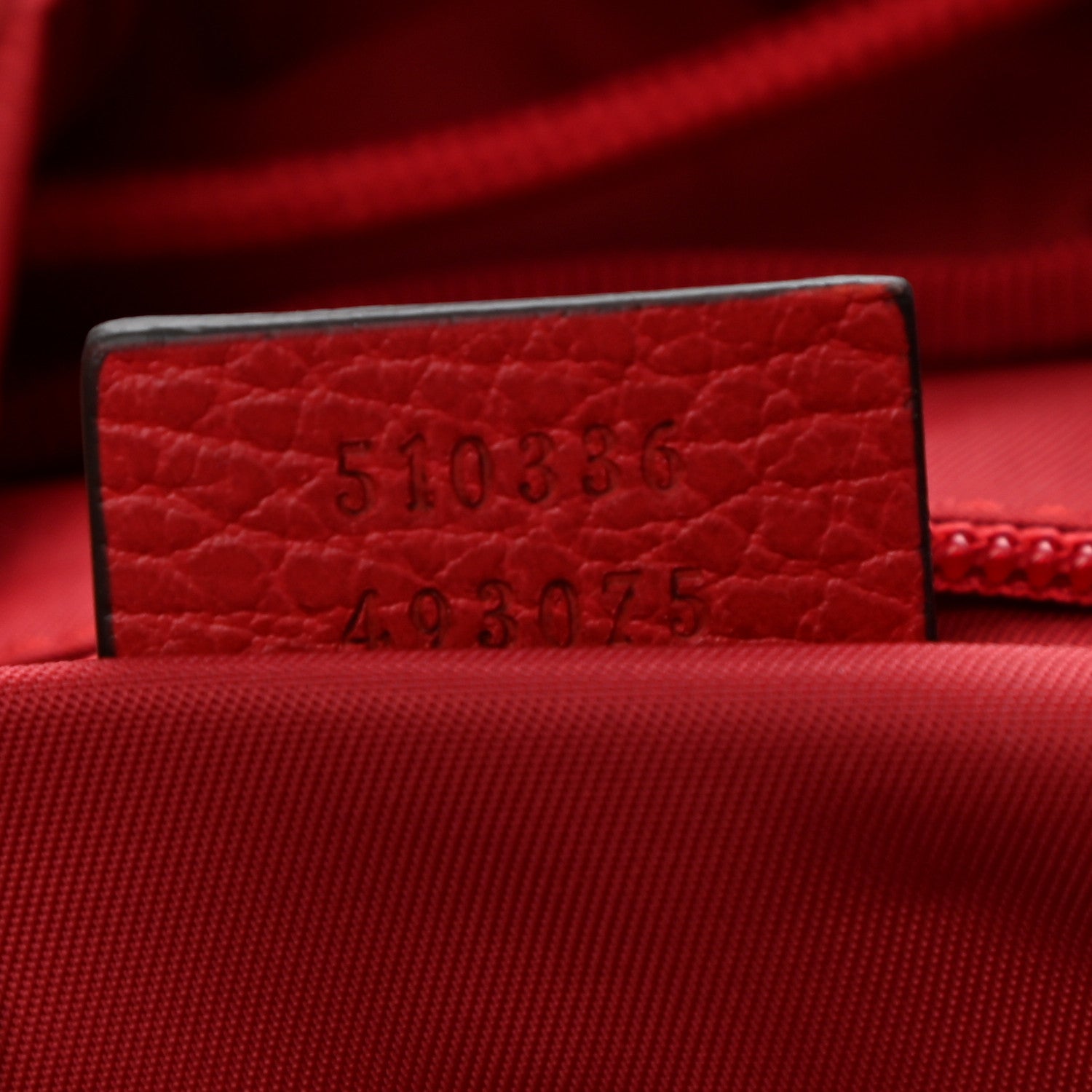Gucci Nylon Monogram Dollar Calfskin Medium Light Double Buckle Backpack Vibrant Red 10 of 10