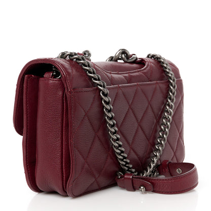 Chanel Goatskin Quilted Medium Perfect Edge Flap Burgundy 3 of 10