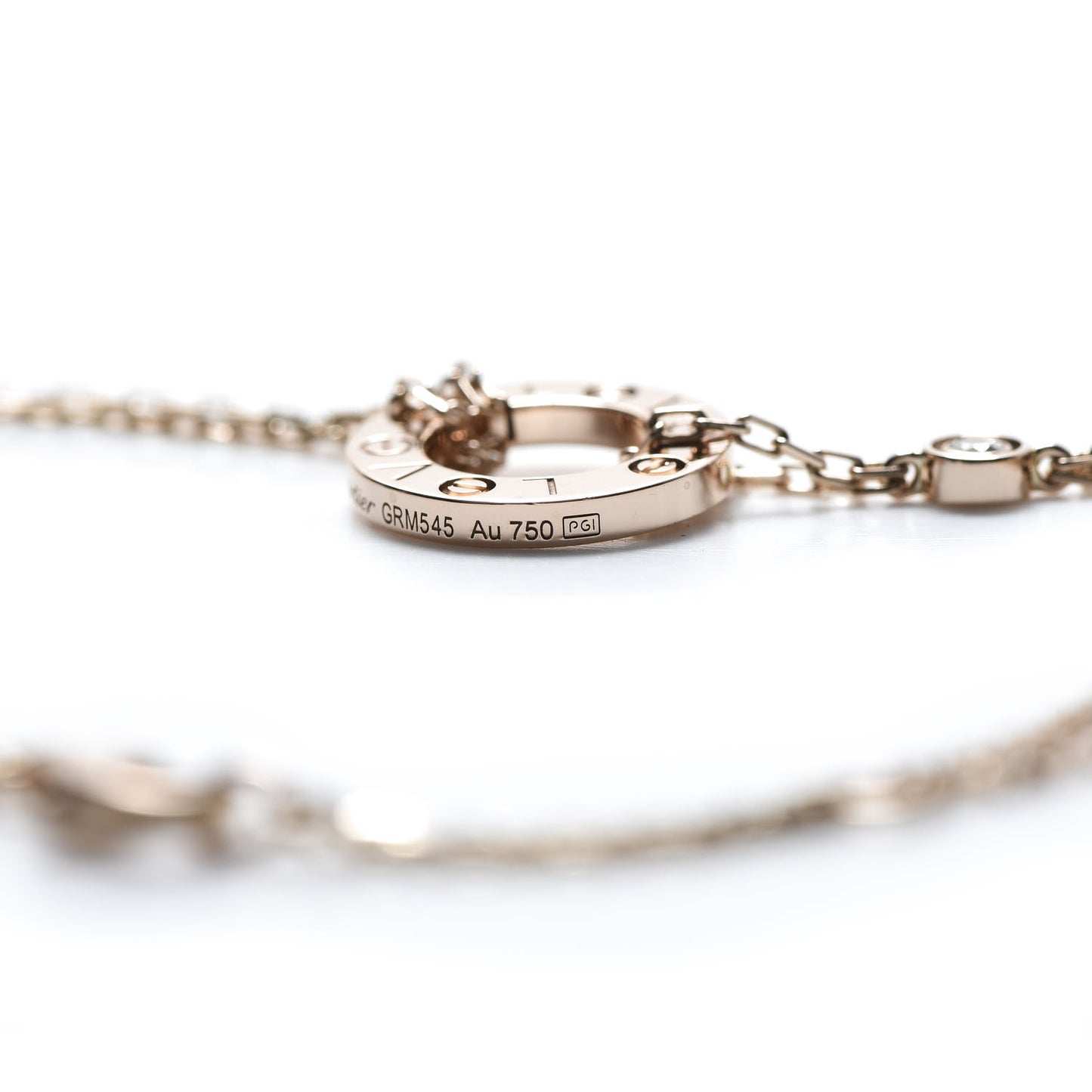 18K Pink Gold Diamond LOVE Bracelet