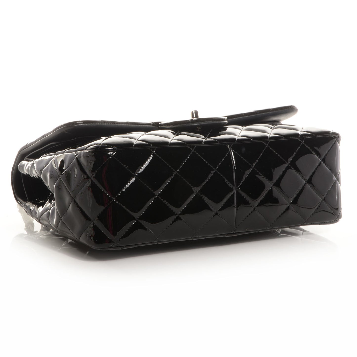 Patent Jumbo Double Flap Black