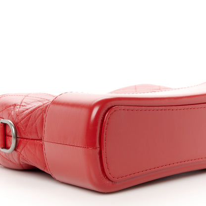 Chanel Aged Calfskin Quilted Medium Gabrielle Logo Hobo Red 9 of 11