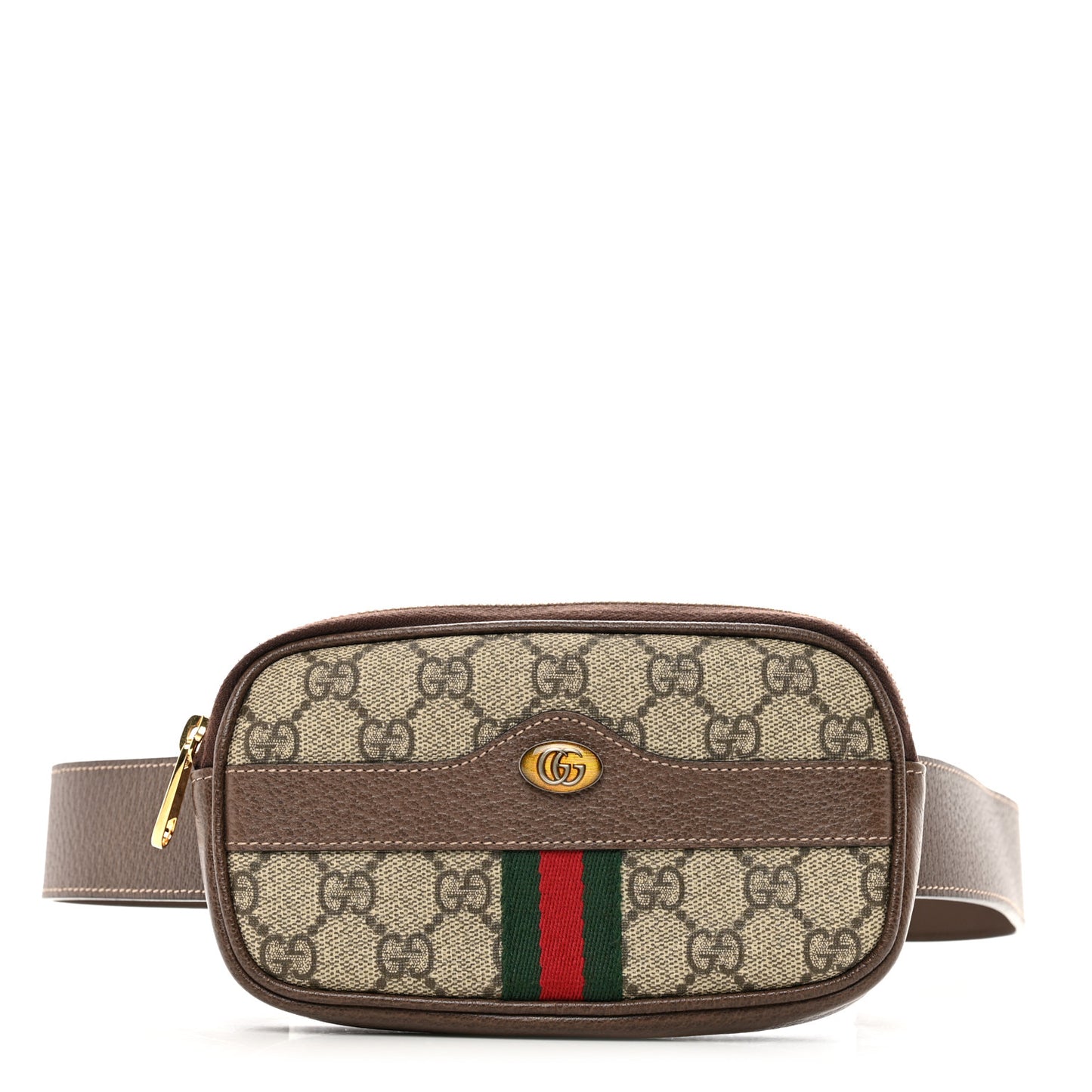 GG Supreme Monogram Ophidia Belted iPhone Case 85 34 Dark Brown