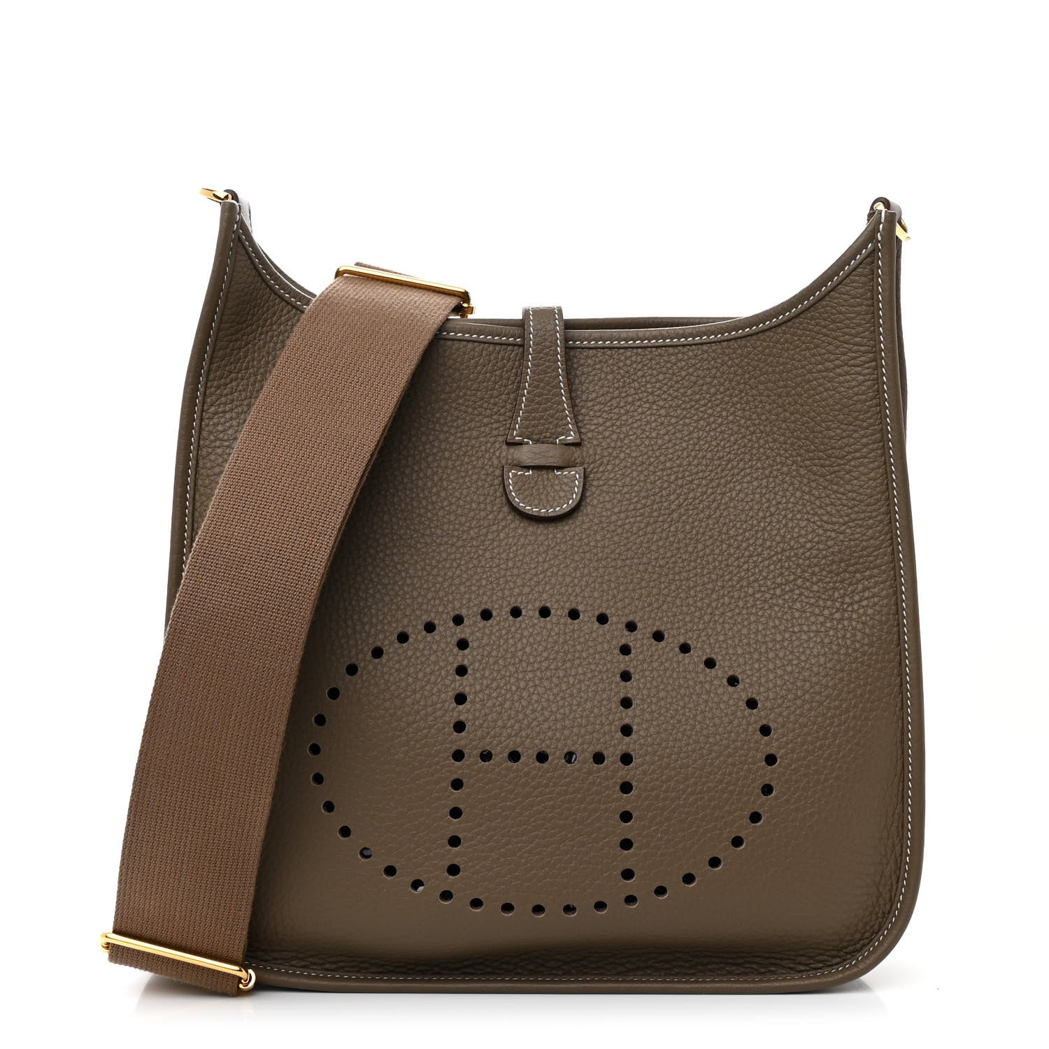 Hermes Taurillon Clemence Evelyne III PM Etoupe 1 of 11