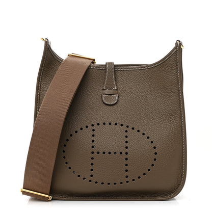 Hermes Taurillon Clemence Evelyne III PM Etoupe 1 of 11