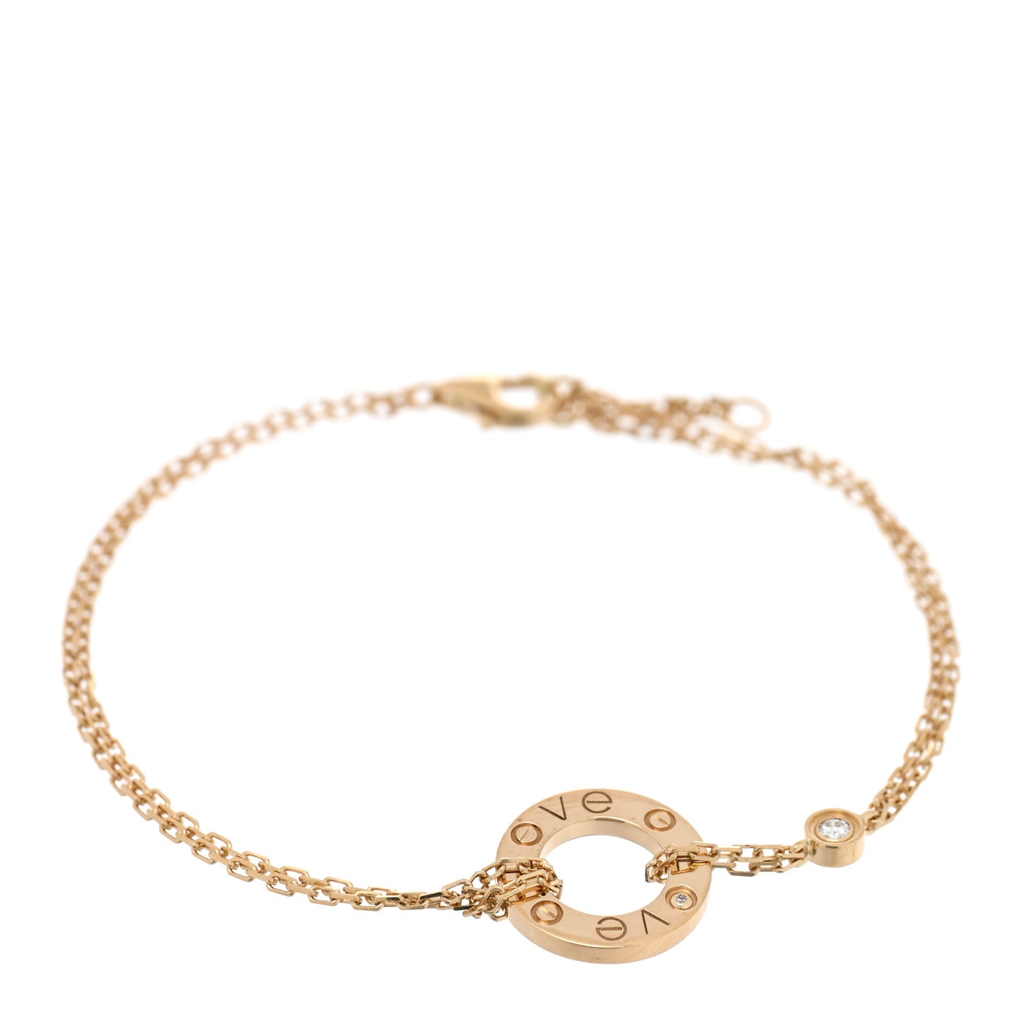 18K Yellow Gold Diamond Love Bracelet