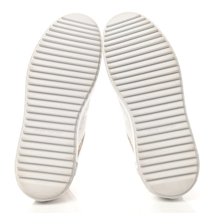 Louis Vuitton Monogram Embossed Calfskin Damier Azur Time Out Sneakers 39 Rose Clair Pink 5 of 9