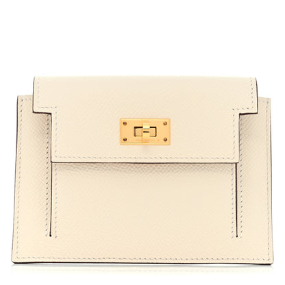 Hermes Epsom Kelly Pocket Compact Wallet Nata 1 of 9