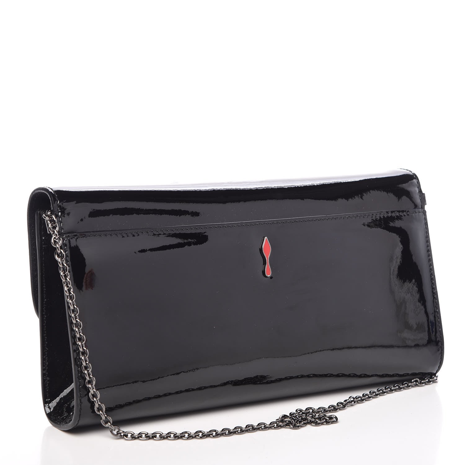 Christian Louboutin Patent Riviera Clutch Black 3 of 9