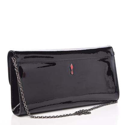 Christian Louboutin Patent Riviera Clutch Black 3 of 9
