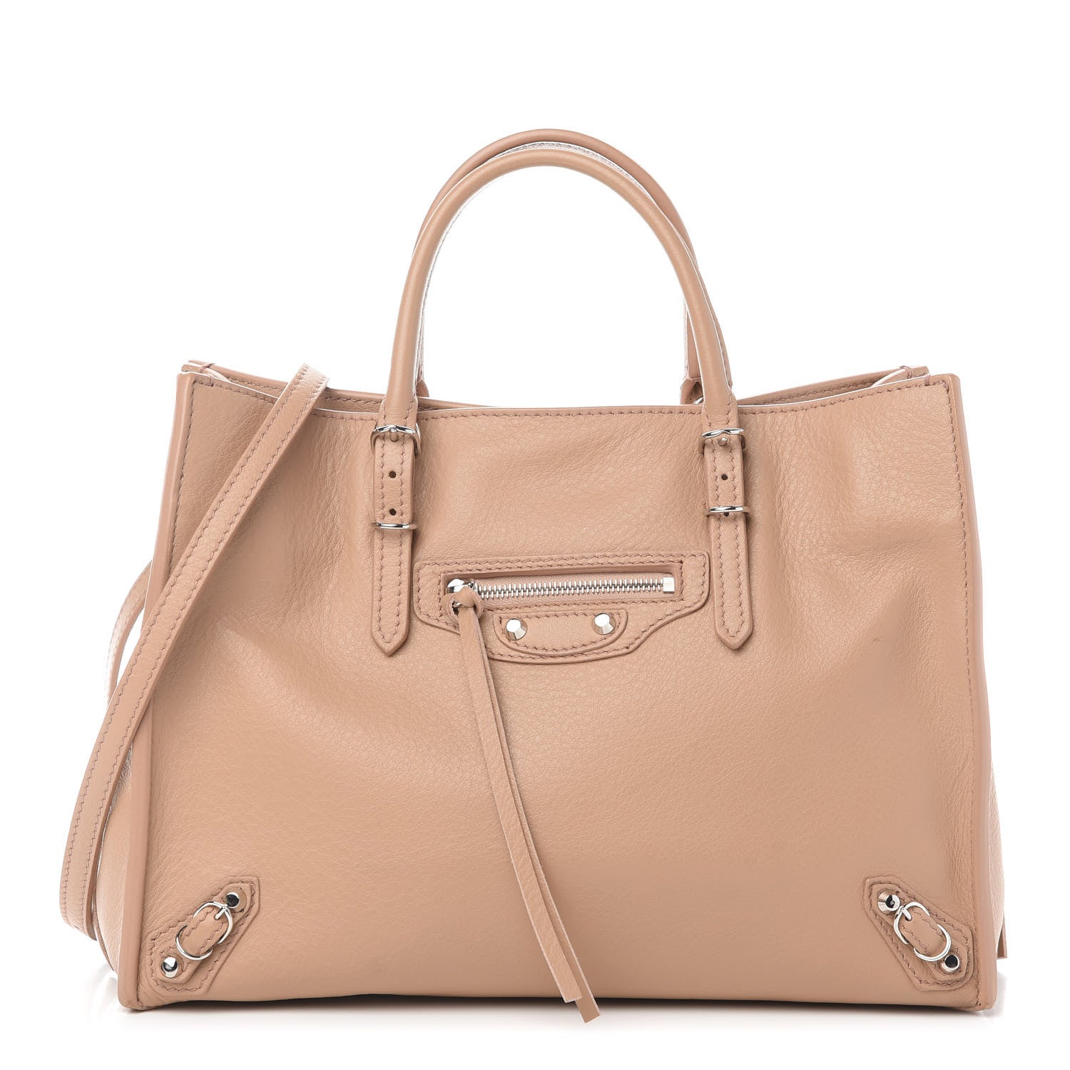 Balenciaga Grained Calfskin Papier Mini A4 Zip Around Tote Rose Des Sables 1 of 11