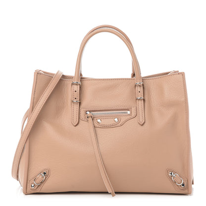 Balenciaga Grained Calfskin Papier Mini A4 Zip Around Tote Rose Des Sables 1 of 11