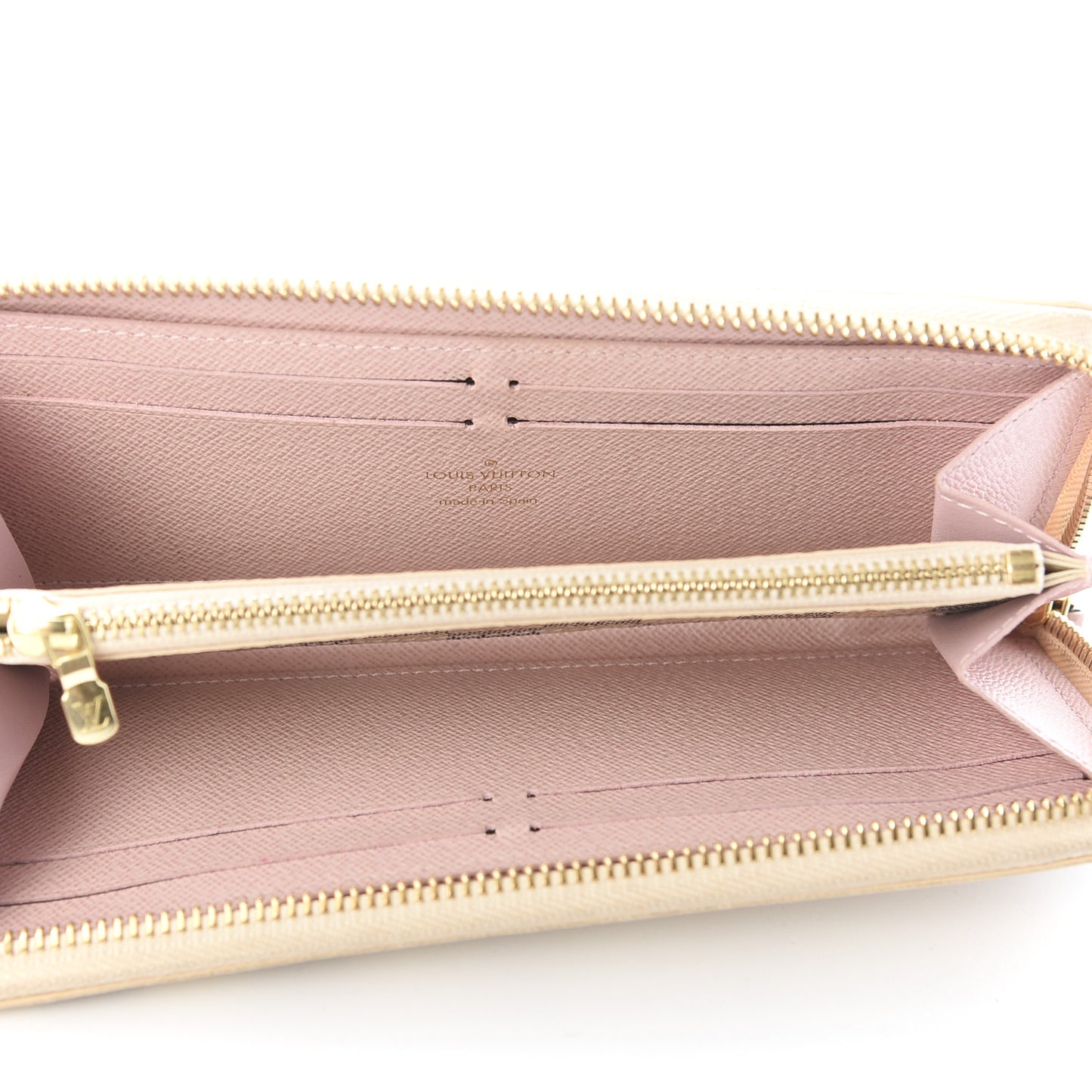 Damier Azur Clemence Wallet Rose Ballerine