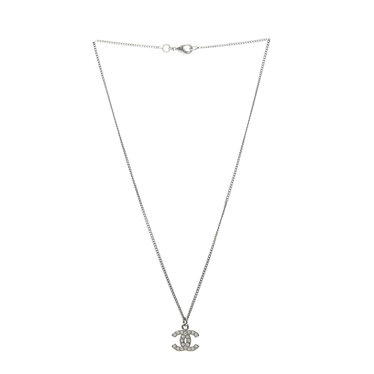 Crystal Timeless CC Necklace Silver