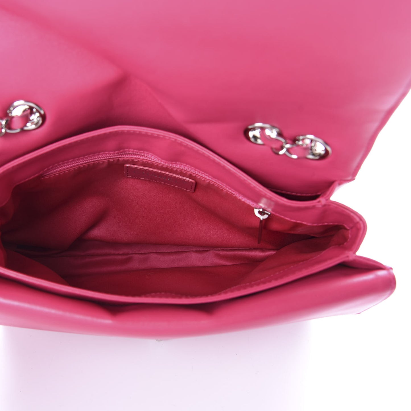 Calfskin Stitched Double Flap Bag Pink