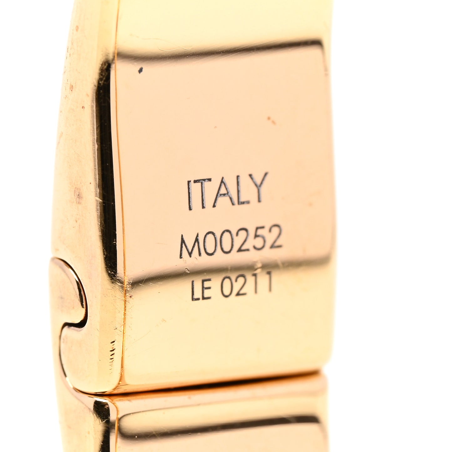 Brass Monogram Nanogram Cuff M Gold