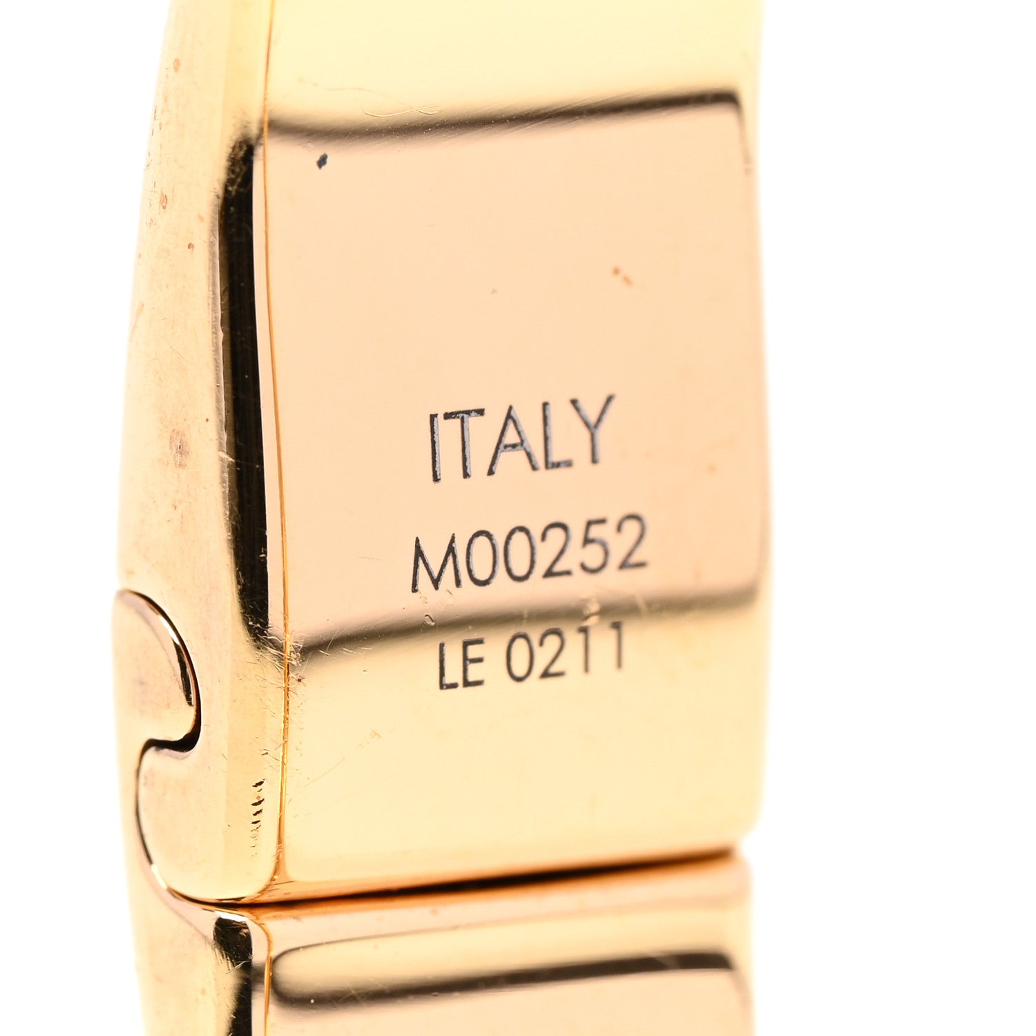 Louis Vuitton Brass Monogram Nanogram Cuff M Gold 6 of 8