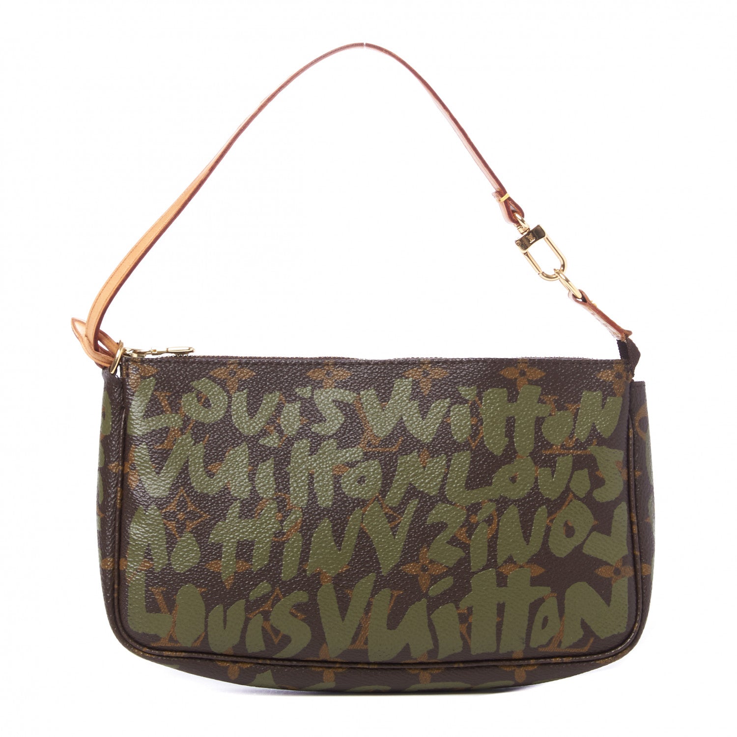 Louis Vuitton Monogram Graffiti Pochette Accessories Kaki 1 of 17