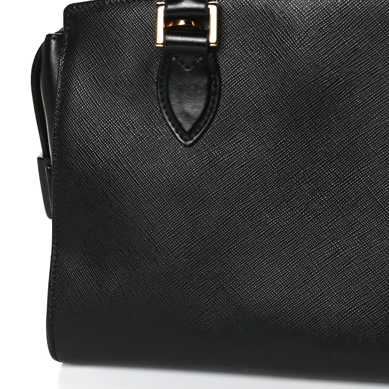 Prada Saffiano Soft Calfskin Double Handle Satchel Black 17 of 17