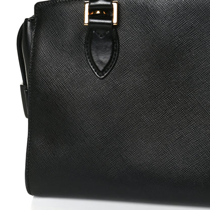 Prada Saffiano Soft Calfskin Double Handle Satchel Black 17 of 17