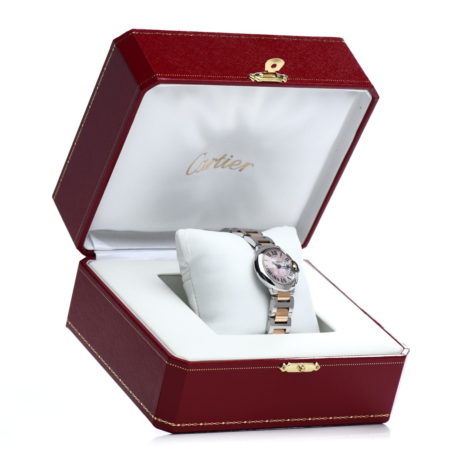 Cartier Stainless Steel 18K Pink Gold Pink Mother of Pearl 28mm Ballon Bleu De Cartier Quartz Watch 5 of 5