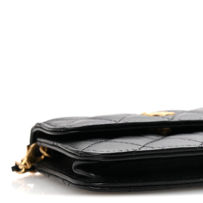 Chanel Lambskin Quilted Pearl Crush Flap With Chain Black 10 of 11