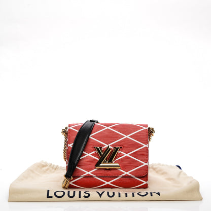 Louis Vuitton Epi Malletage Twist Shoulder Bag PM Rouge 7 of 7