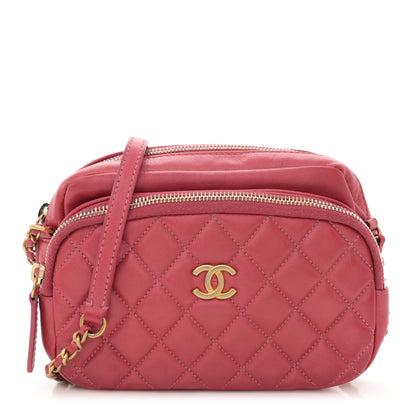 Chanel Calfskin Quilted Day Trips Camera Case Pink 1 of 15