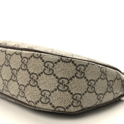 Gucci GG Supreme Monogram Textured Dollar Calfskin Small Ophidia Hobo Beige Ebony New Acero 9 of 11