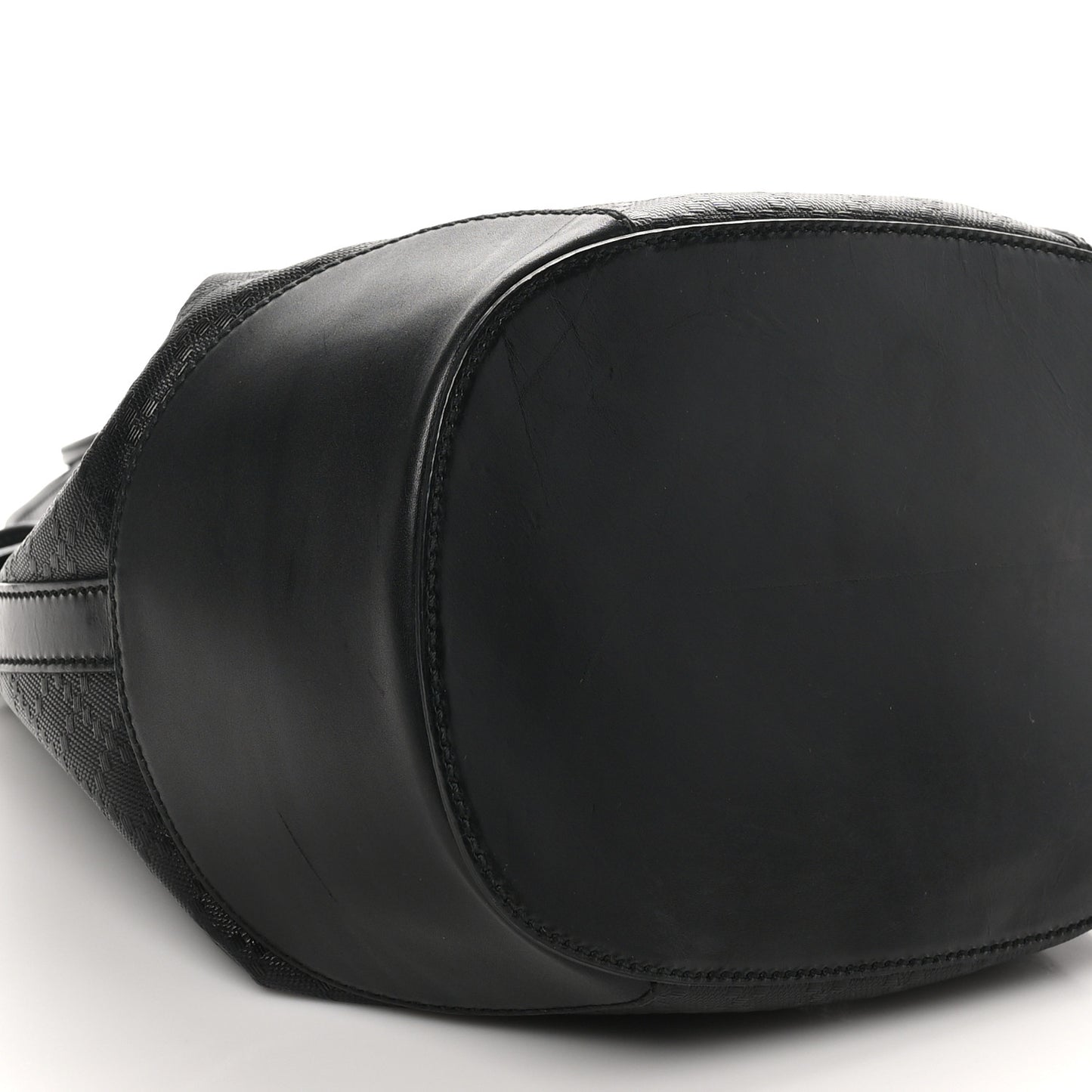 Bright Diamante Medium Bucket Bag Black