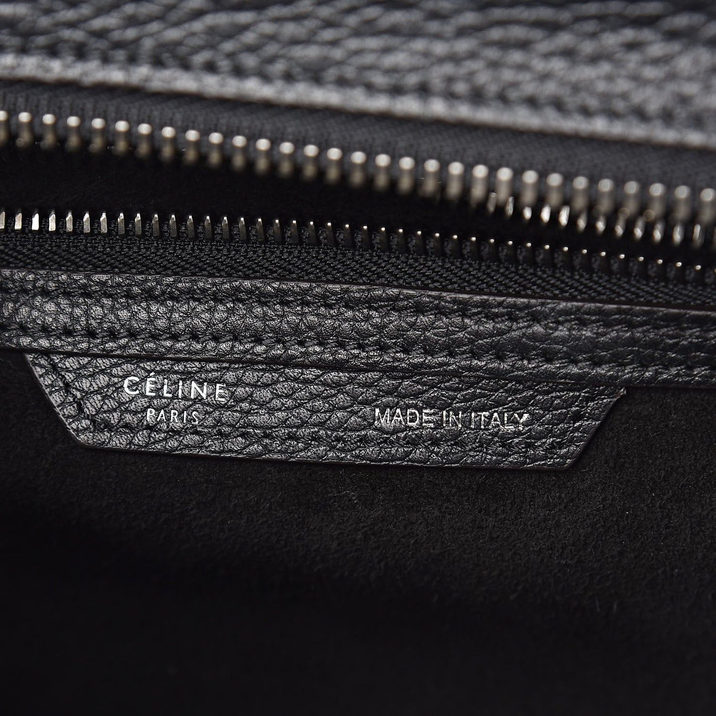 Drummed Calfskin Micro Luggage Black