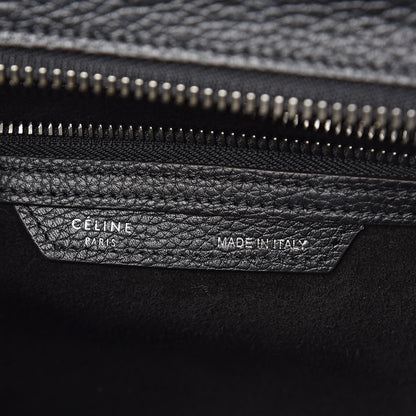 Celine Drummed Calfskin Micro Luggage Black 6 of 9