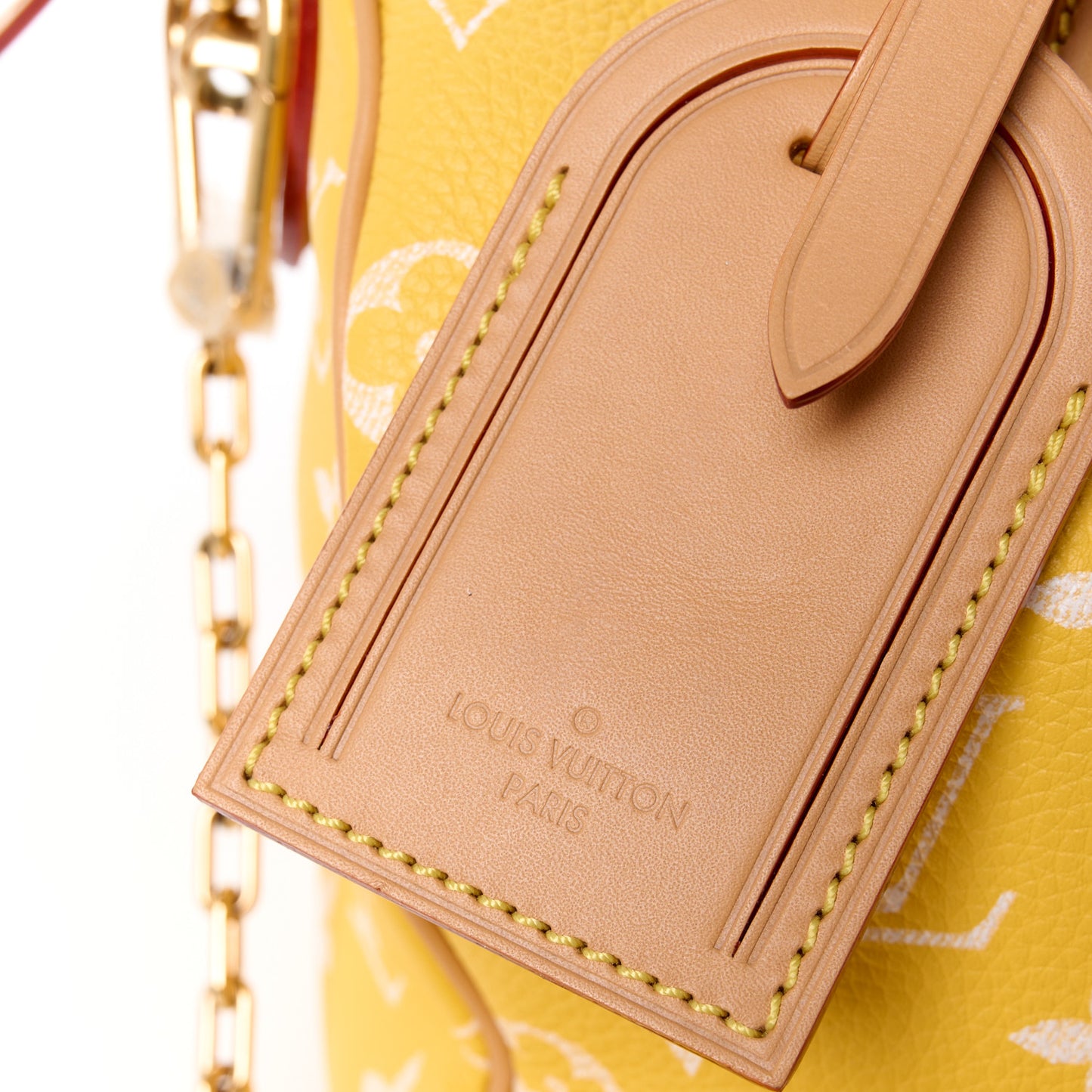 Calfskin Monogram Speedy P9 Bandouliere 25 Jaune Mat