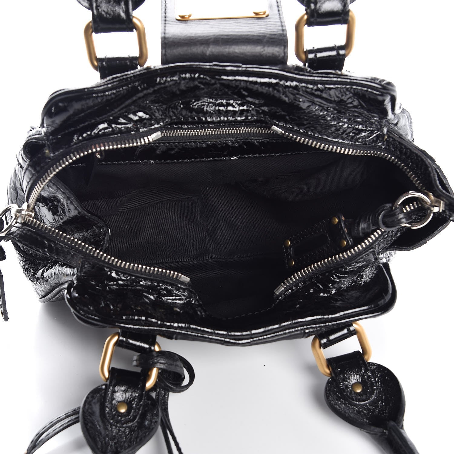 Chloe Patent Lambskin Small Paddington Satchel Black 5 of 8