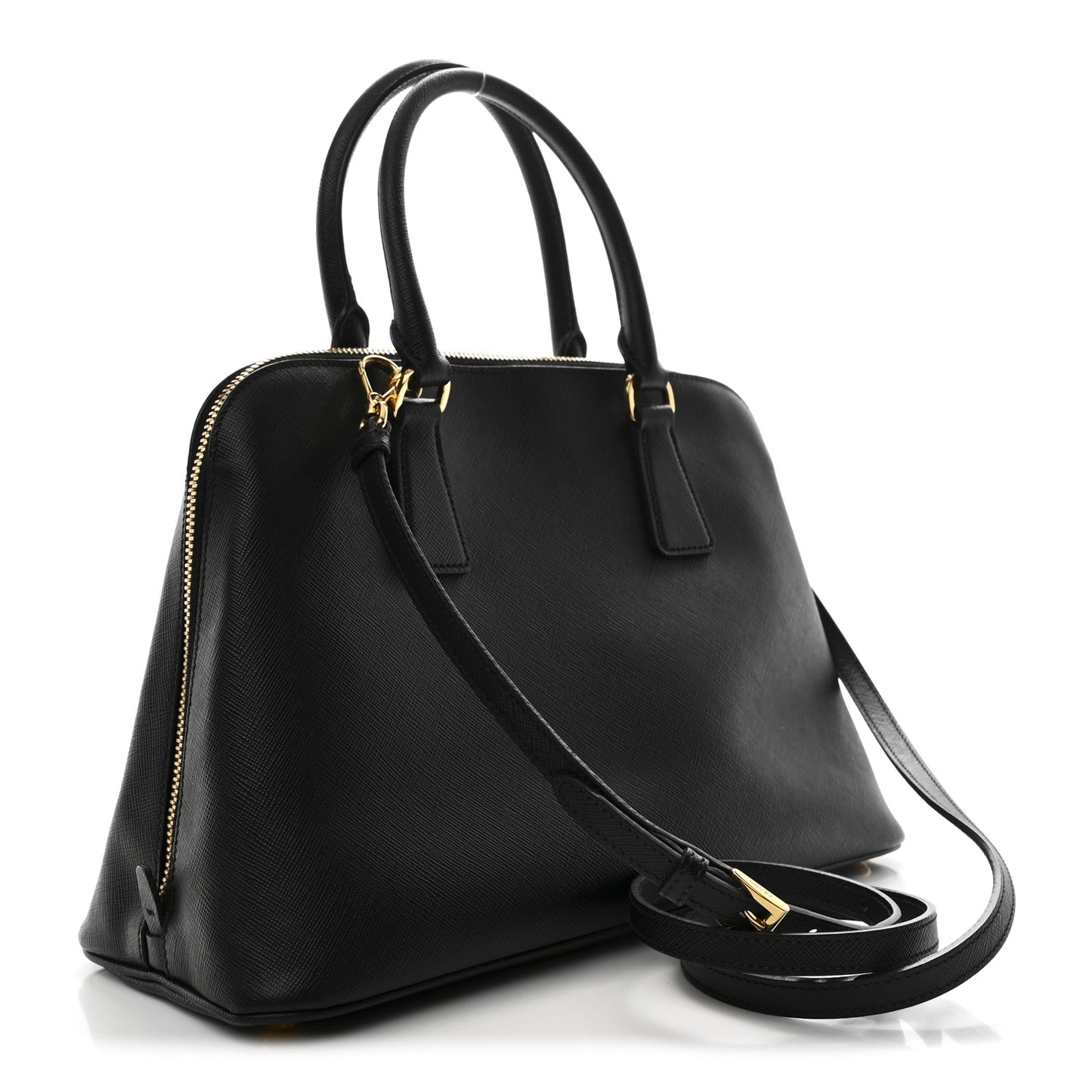 Saffiano Lux Medium Promenade Tote Black