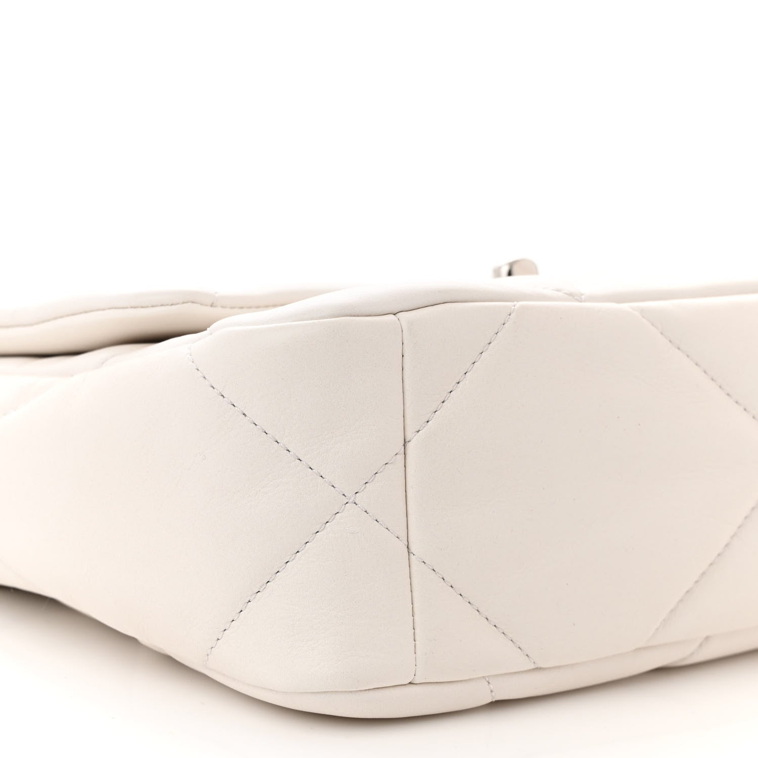 Chanel Glossy Calfskin Quilted Medium Chanel 19 Flap White Black 9 of 10