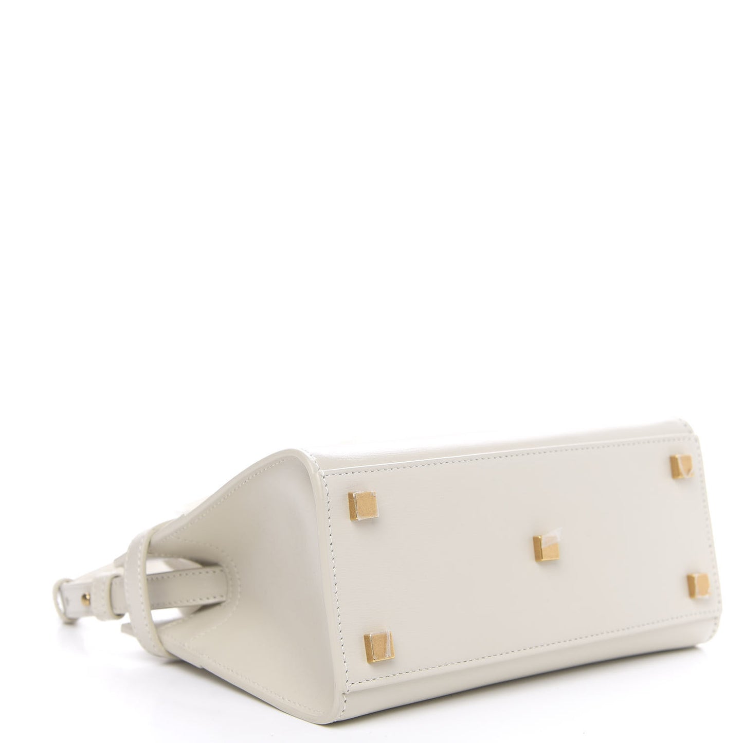 Smooth Calfskin Nano Manhattan Shopper Tote Ivory