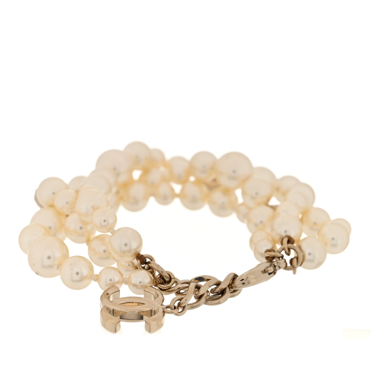 Chanel Pearl CC Multi Strand Bracelet Gold 3 of 5