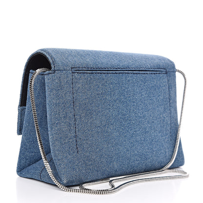 3.1 Phillip Lim 3.1 Denim Alix Soft Flap Clutch Washed Indigo 3 of 9