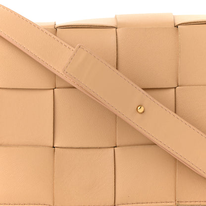 Bottega Veneta Lambskin Maxi Intrecciato Cassette Crossbody Bag Almond 7 of 10