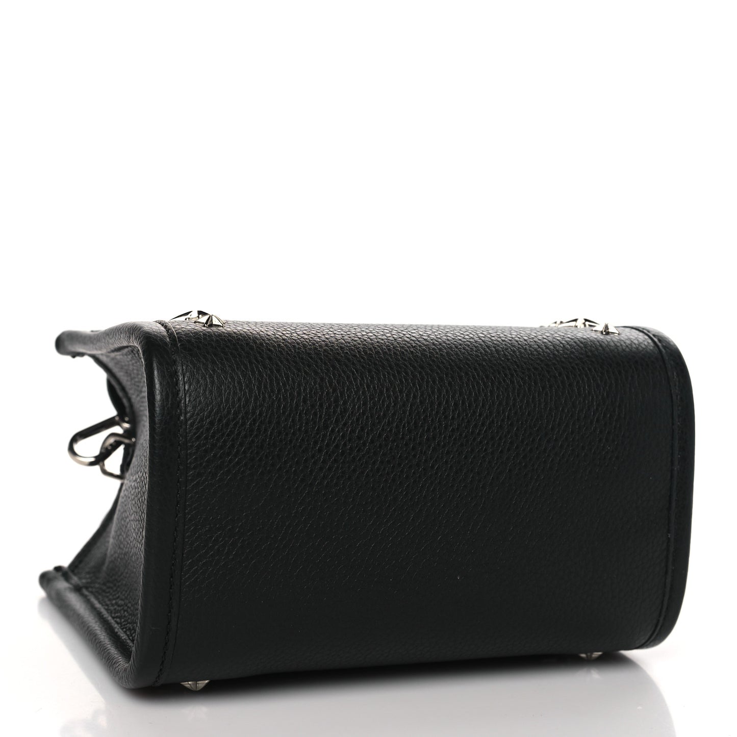 Soft Grainy Calfskin Star Studded Mini Pegasi Tote Black