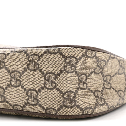 Gucci GG Supreme Monogram Textured Dollar Calfskin Web Small Ophidia GG Handbag Beige Ebony New Acero 10 of 11