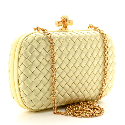 Bottega Veneta Satin Ayers Intrecciato Chain Knot Clutch Duchesse 3 of 9