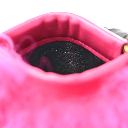 Saint Laurent Fur Mini Pac Pac Pouch On Chain Fuchsia 7 of 8