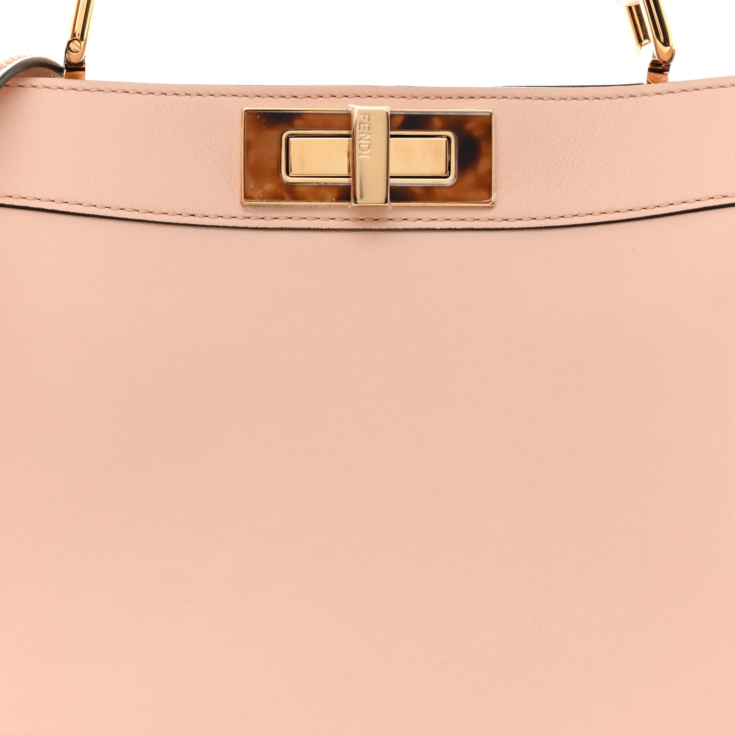Fendi Vitello Seta Shiny Nappa Plexiglass Medium Peekaboo I SEE U Satchel Light Rose 10 of 12