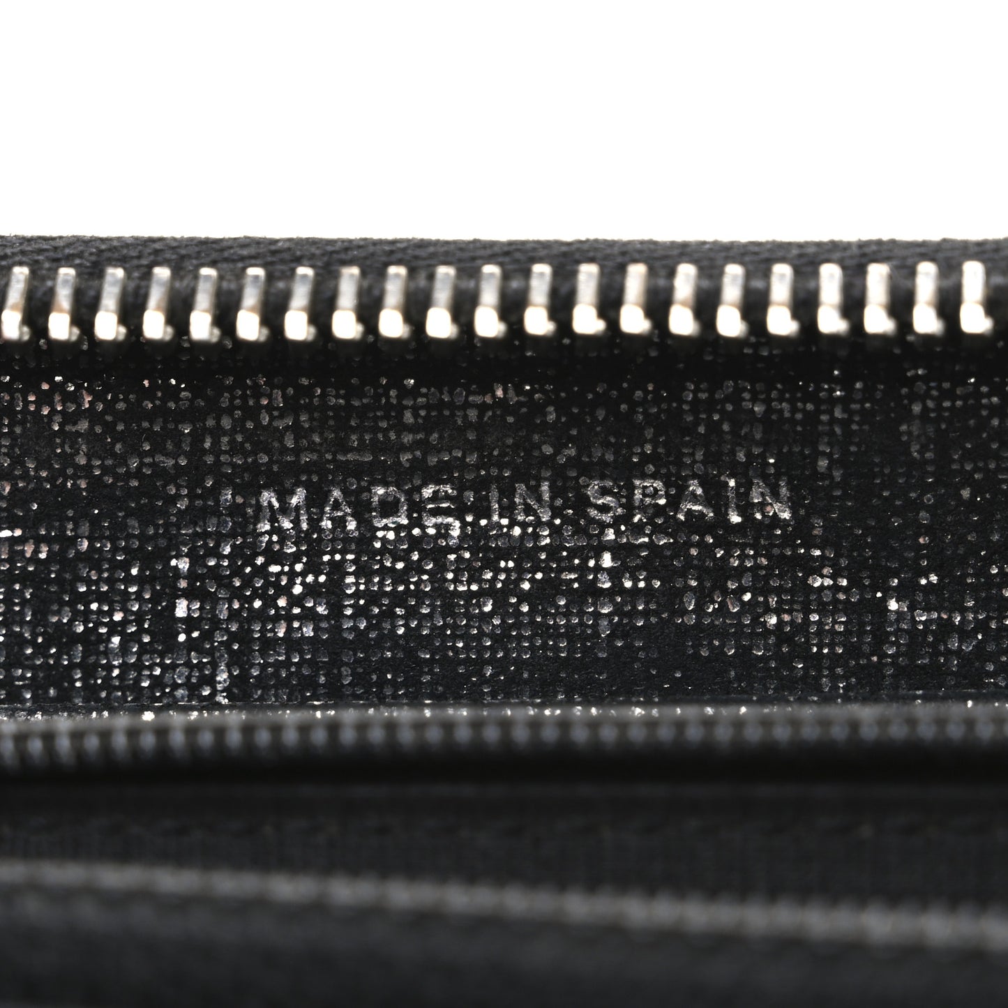 Iridescent Calfskin Quilted Zip Around Wallet Grey