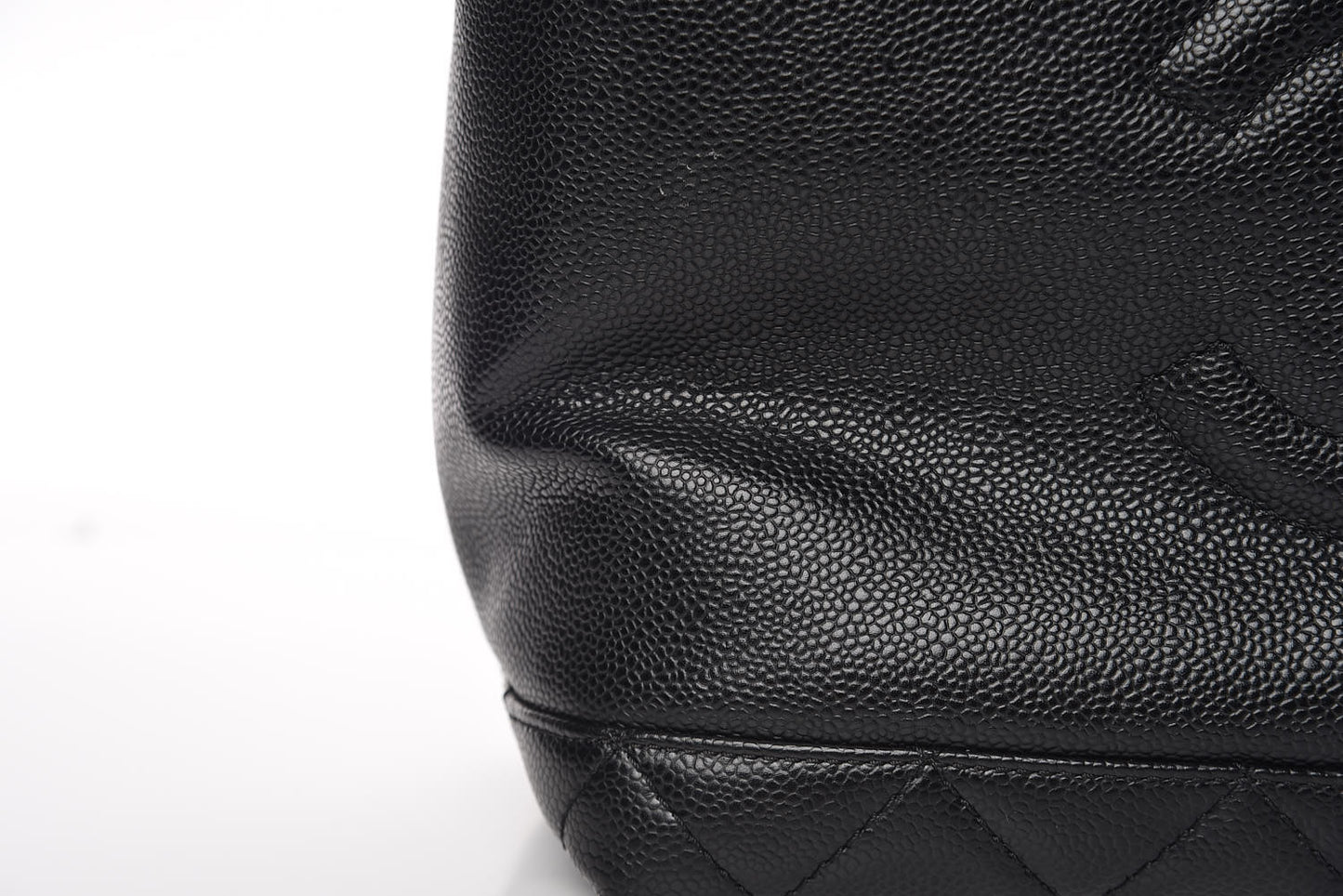 Soft Caviar CC Medium Top Handle Tote Black