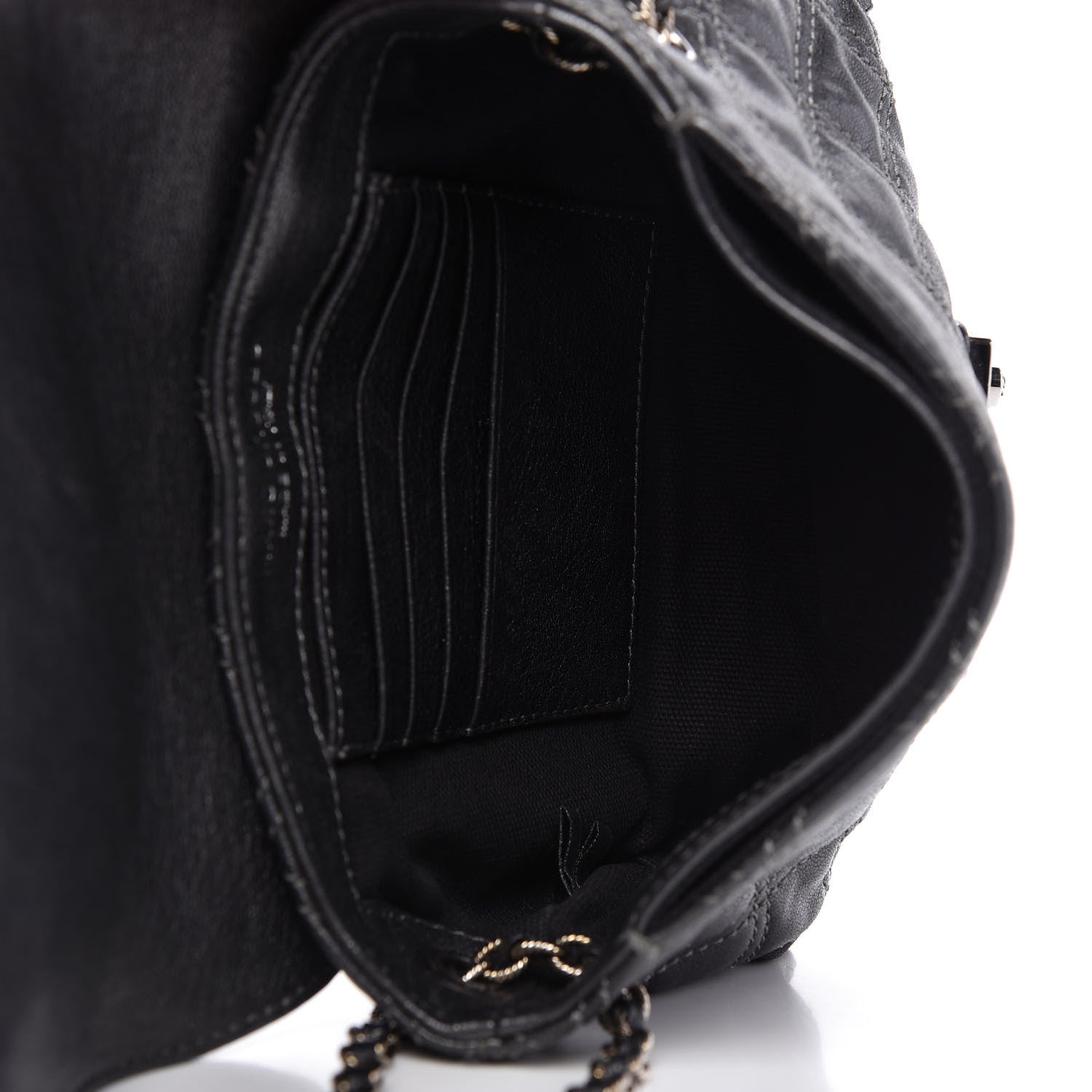 Marc Jacobs Metallic Lambskin Baroque Single Flap Grey 5 of 10