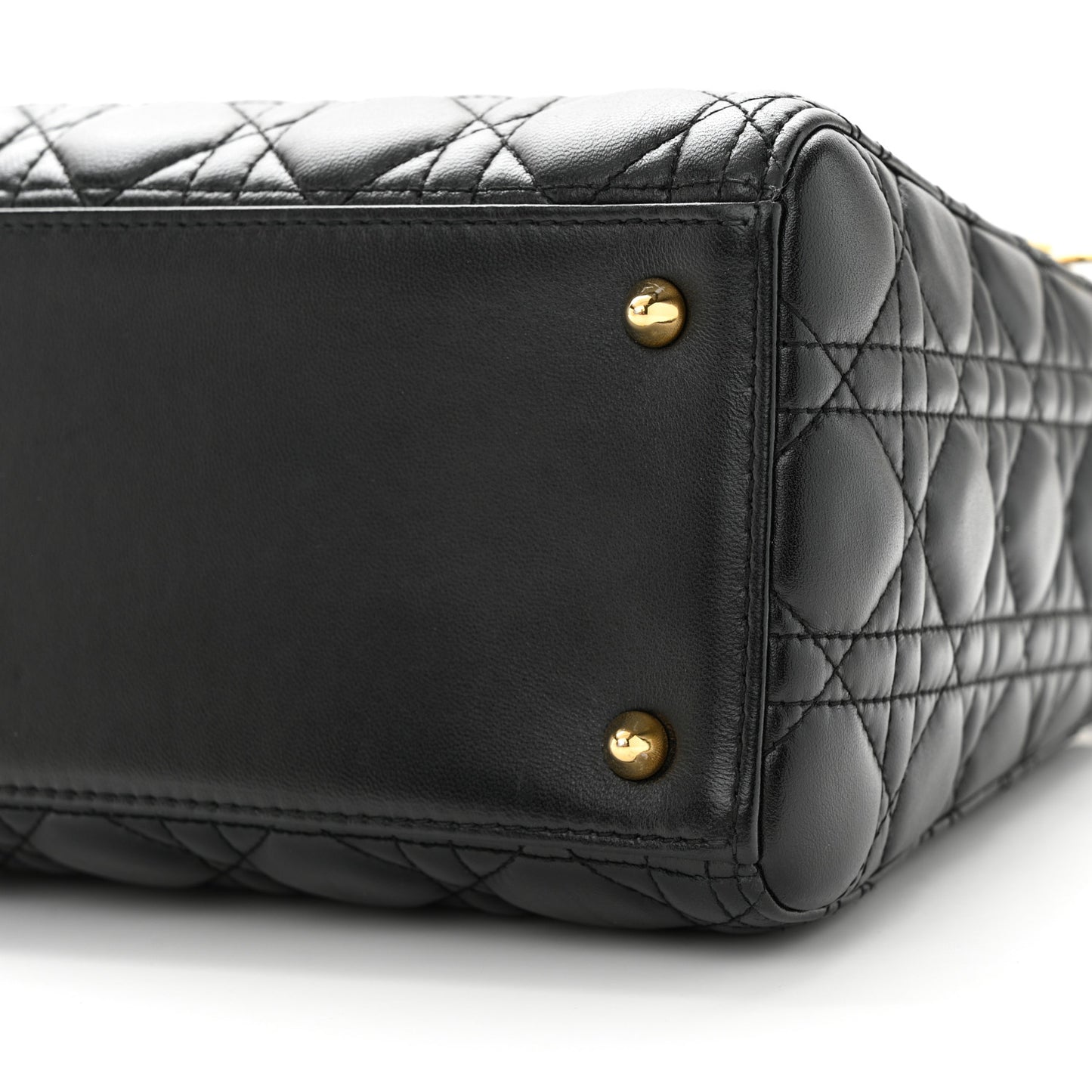 Lambskin Cannage Medium Lady Dior Black