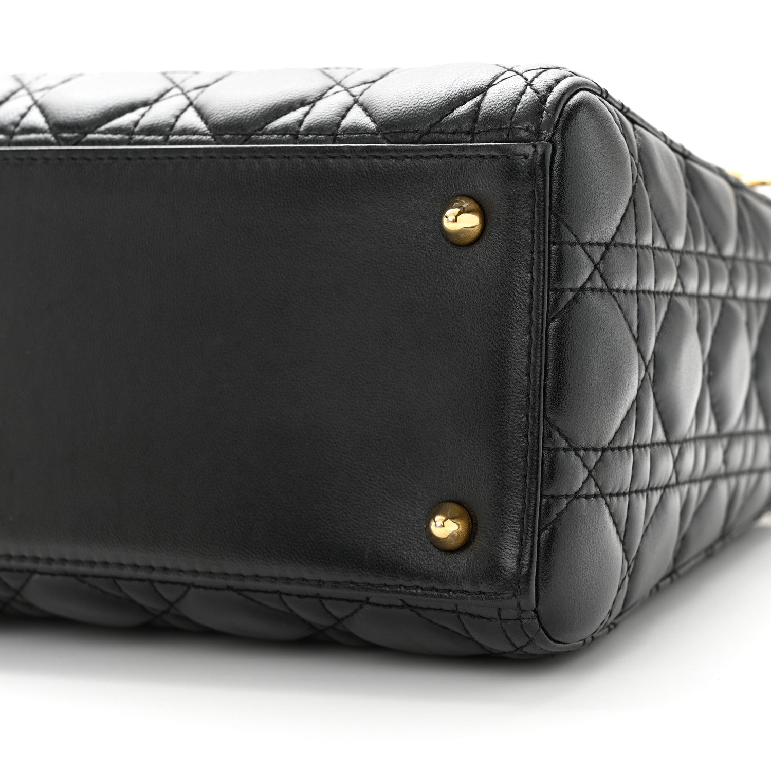 Christian Dior Lambskin Cannage Medium Lady Dior Black 10 of 10